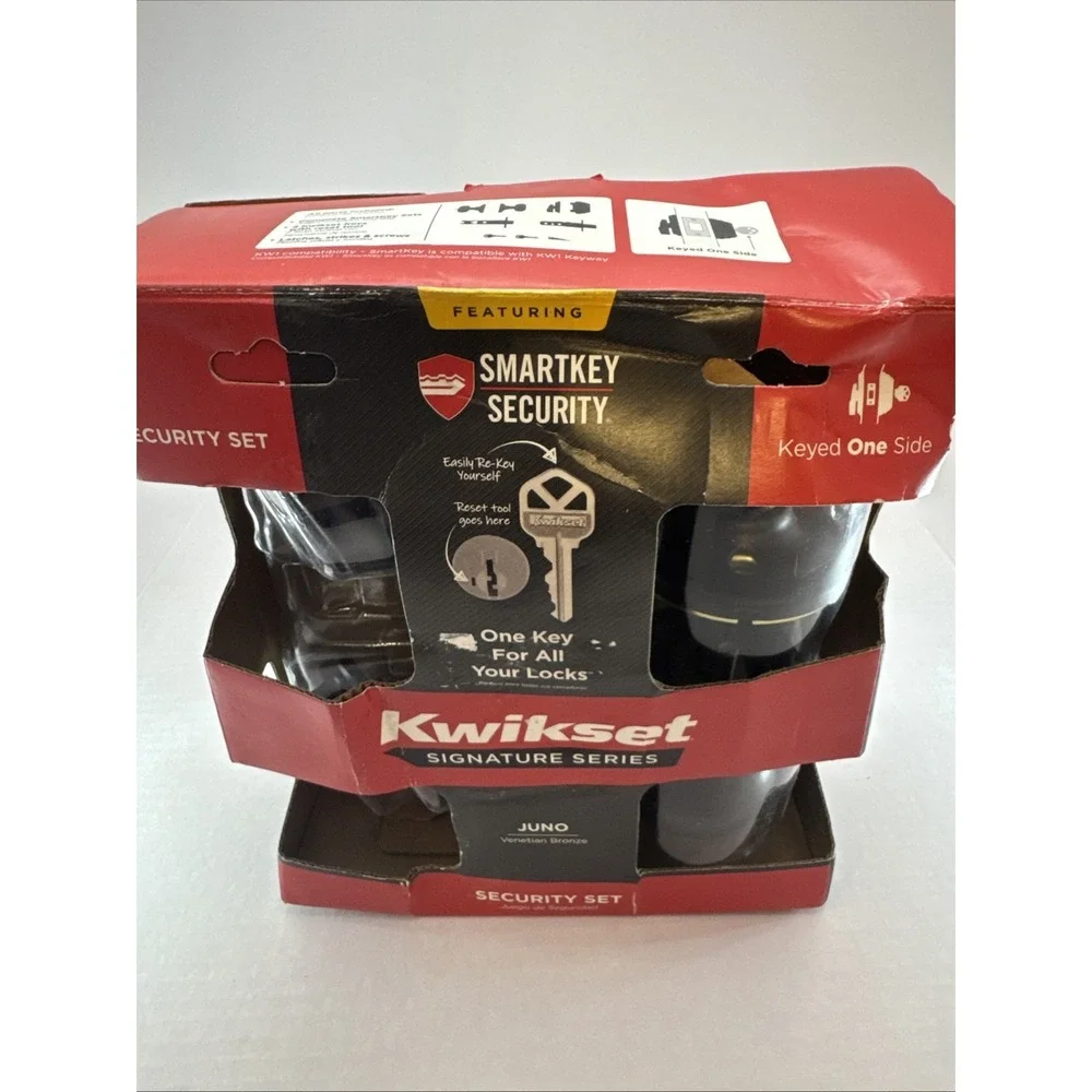 Kwikset Venetian Bronze Single Cylinder Entry Knob & Deadbolt Combo 99910-035